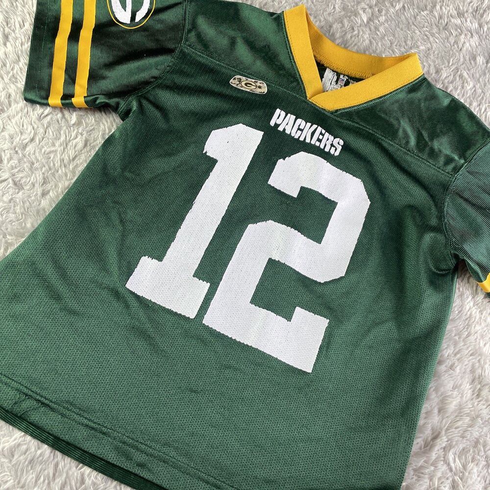 Green Bay Packers Jersey Youth Medium Aaron Rodgers Salute To Service Patch NFL
